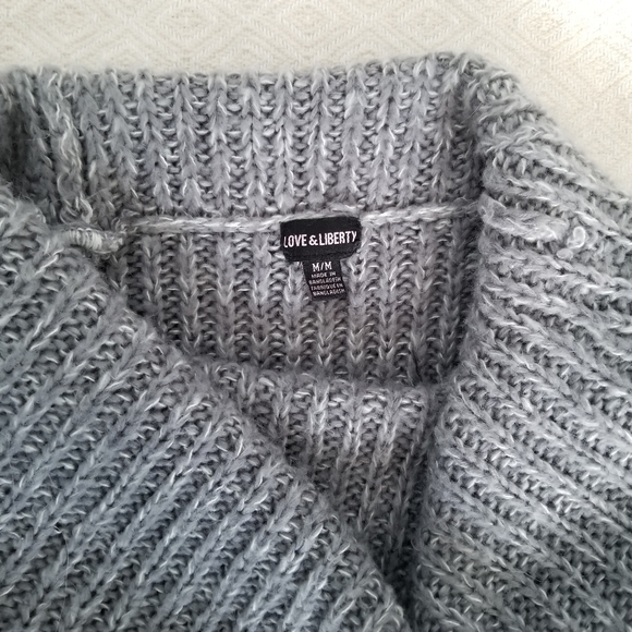 Love and Liberty Knit Grey Sweater - Picture 6 of 6